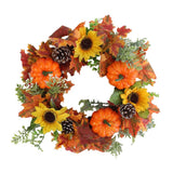 Max Artificial Flowers Garland Fall Wreath Door Decorations Pumpkin Sunflower