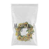 Max Korean-style Fake Flowers Garland Fall Wreath Door Decor Yellow Sunflower