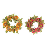 Max Autumn Simulated Fabric Sunflower Wreath Garland Door Wall Decor  Red