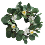 Max Simulated Green Wreath Garland Door Decor Artificial Plants Greenery Flowers