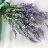 Max Autumn Artificial Flower Lintel Front Door Wall Decor Wreath Purple Lavender