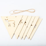 Max Wood Bunting Banners Hanging Signs Kids Room Party Wall Decor + Rope Style_2