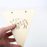 Max Wood Bunting Banners Hanging Signs Kids Room Party Wall Decor + Rope Style_3