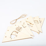 Max Wood Bunting Banners Hanging Signs Kids Room Party Wall Decor + Rope Style_3