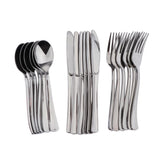 Maxbell 18pcs/lot Large Disposable Plastic Cutlery Set Forks Knives Spoons Silver