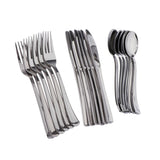 Maxbell 18pcs/lot Large Disposable Plastic Cutlery Set Forks Knives Spoons Silver