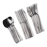 Maxbell 18pcs/lot Large Disposable Plastic Cutlery Set Forks Knives Spoons Silver