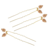 Max 3x Headbands Headpiece Hair Comb Pin Clip for Wedding Bride Bridal Pine Cone
