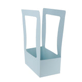 Max Paper Handheld Fresh Flowers Basket Gift Wrap Bags Boxes with Handle Blue