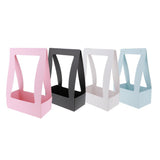 Max Paper Handheld Fresh Flowers Basket Gift Wrap Bags Boxes with Handle Blue