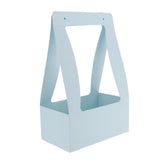 Max Paper Handheld Fresh Flowers Basket Gift Wrap Bags Boxes with Handle Blue