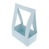 Max Paper Handheld Fresh Flowers Basket Gift Wrap Bags Boxes with Handle Blue