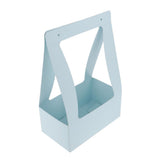 Max Paper Handheld Fresh Flowers Basket Gift Wrap Bags Boxes with Handle Blue
