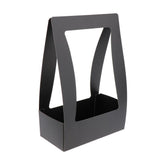 Max Paper Handheld Fresh Flowers Basket Gift Wrap Bags Boxes with Handle Black