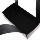 Max Paper Handheld Fresh Flowers Basket Gift Wrap Bags Boxes with Handle Black