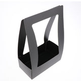 Max Paper Handheld Fresh Flowers Basket Gift Wrap Bags Boxes with Handle Black
