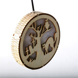 Max Wooden Halloween Laser Hollowed Hanging Decorations LED lights Cat