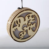 Max Wooden Halloween Laser Hollowed Hanging Decorations LED lights Fairy
