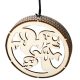 Max Wooden Halloween Laser Hollowed Hanging Decorations LED lights Fairy