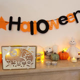 Max Wooden Hollowed Halloween Decoration LED lights Haunted Tree+Pumpkin Head