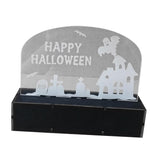 Max Wood Acrylic Laser Carved Halloween Decoration LED light Haunted House Elves