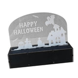 Max Wood Acrylic Laser Carved Halloween Decoration LED light Haunted House Elves