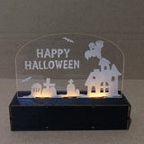 Max Wood Acrylic Laser Carved Halloween Decoration LED light Haunted House Elves