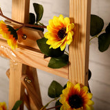 Max Artificial Flower Front Door Wall Wreath Garland Sunflower vine_1.8m
