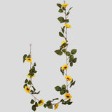 Max Artificial Flower Front Door Wall Wreath Garland Sunflower vine_1.8m