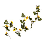 Max Artificial Flower Front Door Wall Wreath Garland Sunflower vine_1.8m