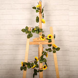 Max Artificial Flower Front Door Wall Wreath Garland Sunflower vine_1.8m