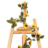 Max Artificial Flower Front Door Wall Wreath Garland Sunflower vine_1.8m