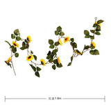 Max Artificial Flower Front Door Wall Wreath Garland Sunflower vine_1.8m