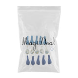 Max 15 Pieces Latex Party Balloons Confetti Balloons with Curling Ribbon Blue