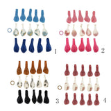 Max 15 Pieces Latex Party Balloons Confetti Balloons with Curling Ribbon Blue