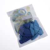Max 15 Pieces Latex Party Balloons Confetti Balloons with Curling Ribbon Blue