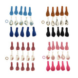 Max 15 Pieces Latex Party Balloons Confetti Balloons with Curling Ribbon Blue