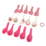 Max 15 Pieces Latex Party Balloons Confetti Balloons with Curling Ribbon Pink