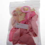Max 15 Pieces Latex Party Balloons Confetti Balloons with Curling Ribbon Pink