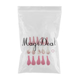 Max 15 Pieces Latex Party Balloons Confetti Balloons with Curling Ribbon Pink