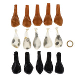 Max 15 Pieces Latex Party Balloons Confetti Balloons with Curling Ribbon Black