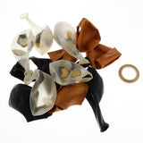 Max 15 Pieces Latex Party Balloons Confetti Balloons with Curling Ribbon Black