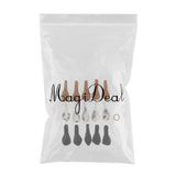 Max 15 Pieces Latex Party Balloons Confetti Balloons with Curling Ribbon Black