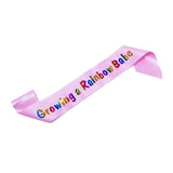 Colorful Gilded Single-layer Birthday Party Satin Sash Adults Children Pink