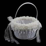 Max Elegant Lace Ribbon Sweet Romance Wedding Flower Basket Flower Girl Basket