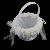 Max Elegant Lace Ribbon Sweet Romance Wedding Flower Basket Flower Girl Basket