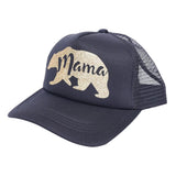 Max Snapback Baseball Cap with Golden Bear Pattern+Letters Mama/Papa mama