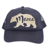 Max Snapback Baseball Cap with Golden Bear Pattern+Letters Mama/Papa mama