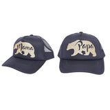 Max Snapback Baseball Cap with Golden Bear Pattern+Letters Mama/Papa mama
