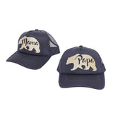 Max Snapback Baseball Cap with Golden Bear Pattern+Letters Mama/Papa mama